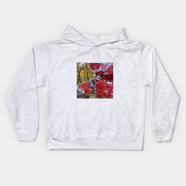 Foliage Collage Kids Hoodie by Barschall